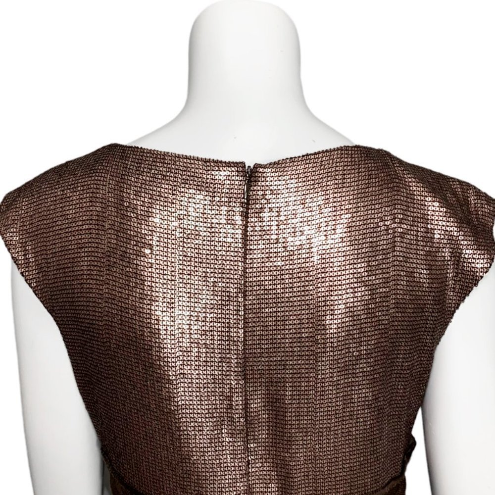 Robert Rodriguez Sequin Panel Mesh Trim Dress - image 5